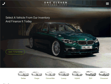 Tablet Screenshot of oneelevencars.com